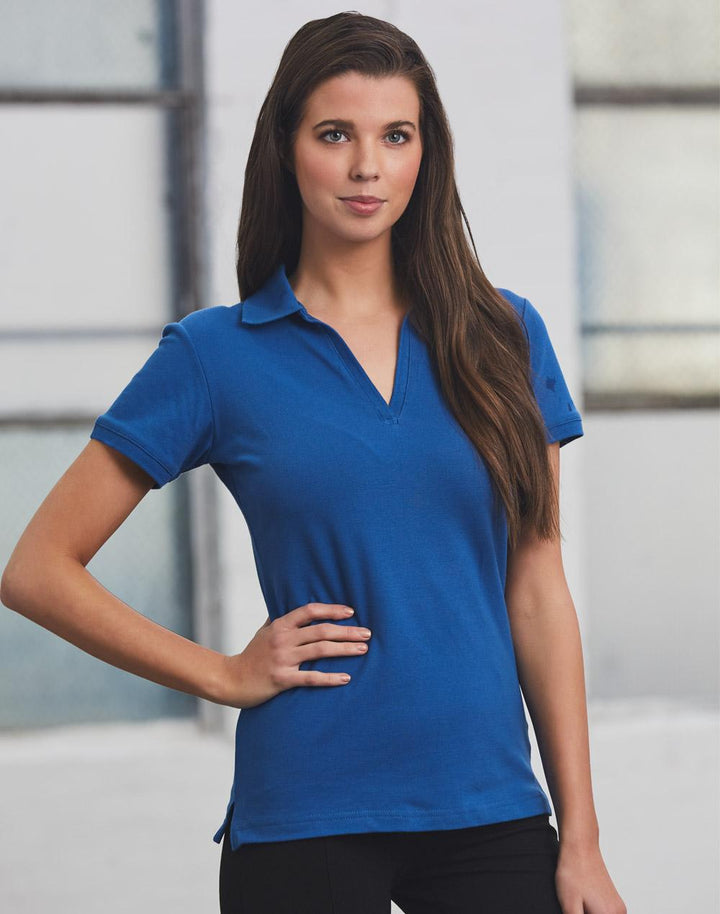 Ladies 100% Cotton Elastane Short Sleeve - PS40 (7 colours)