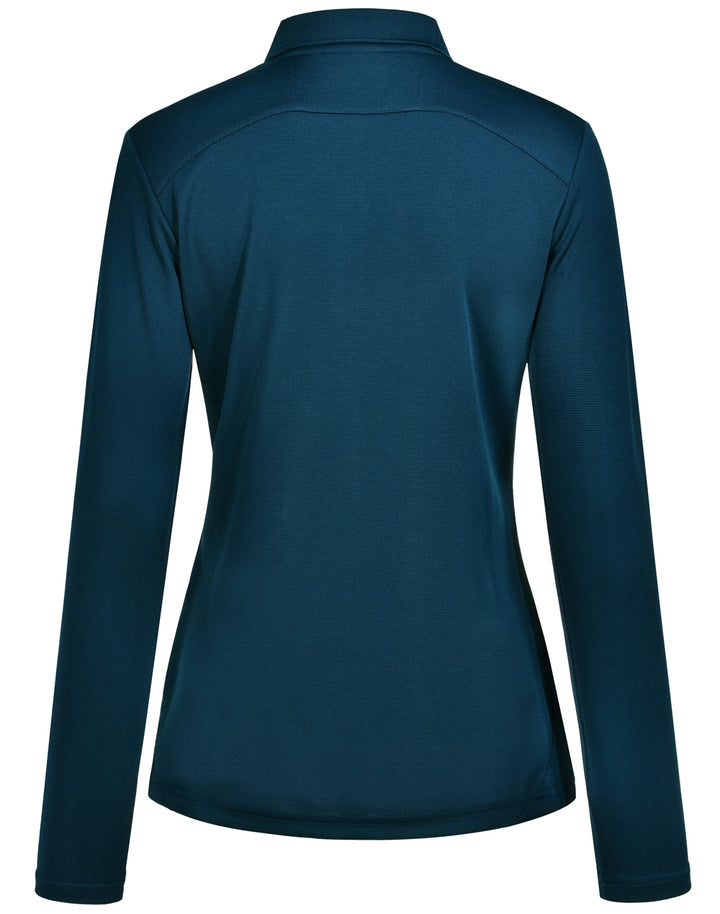 Ladies Bamboo Charcoal Eco-Friendly Fabric Long Sleeve Polo - PS90