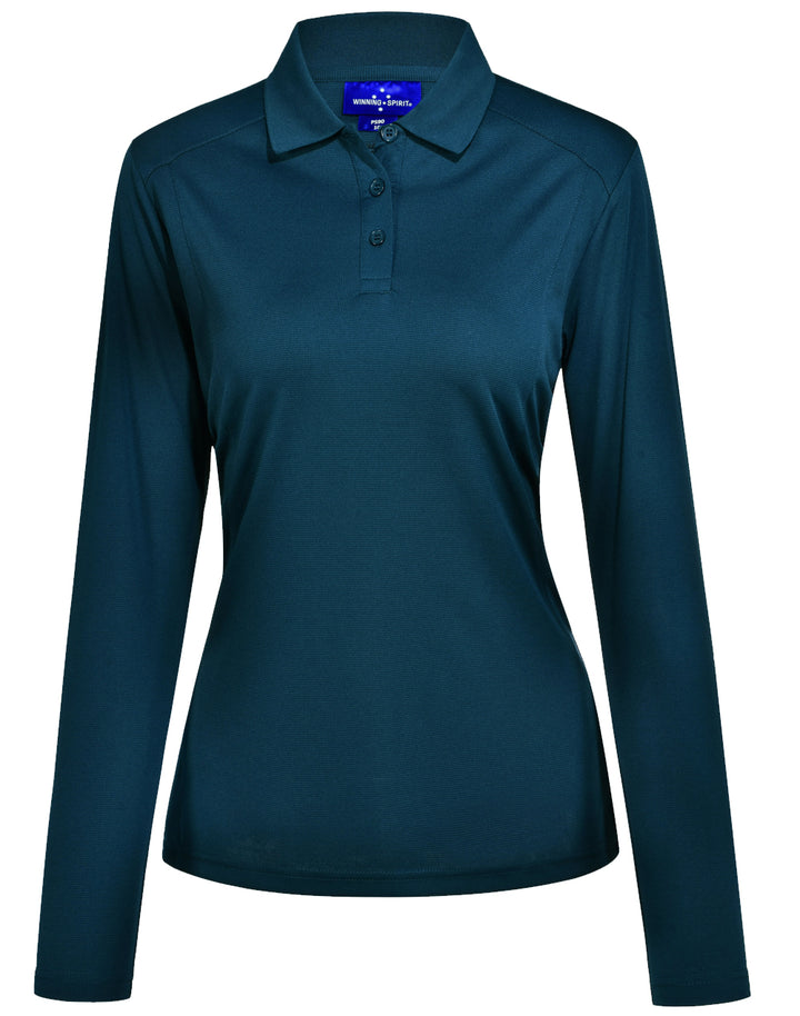 Ladies Bamboo Charcoal Eco-Friendly Fabric Long Sleeve Polo - PS90