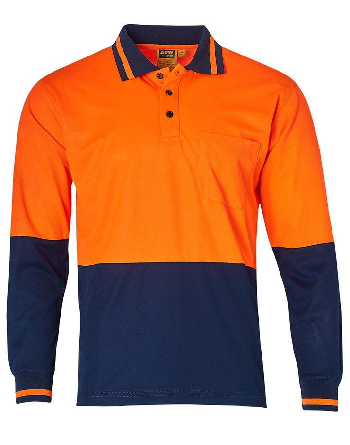 Hi Vis Truedry Micro-Mesh Long Sleeve Polo - SW11