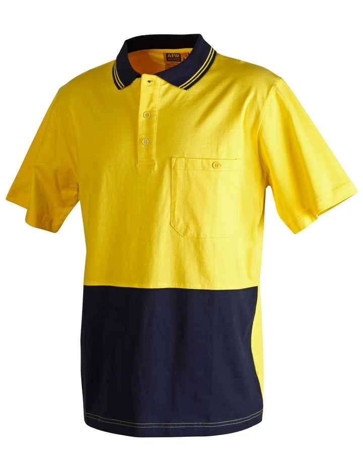 Men's 100% Cotton Jersey Safety Polo - SW35