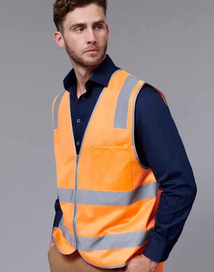 Unisex Hi-Vis Safety Vest With Reflective Tapes - SW40