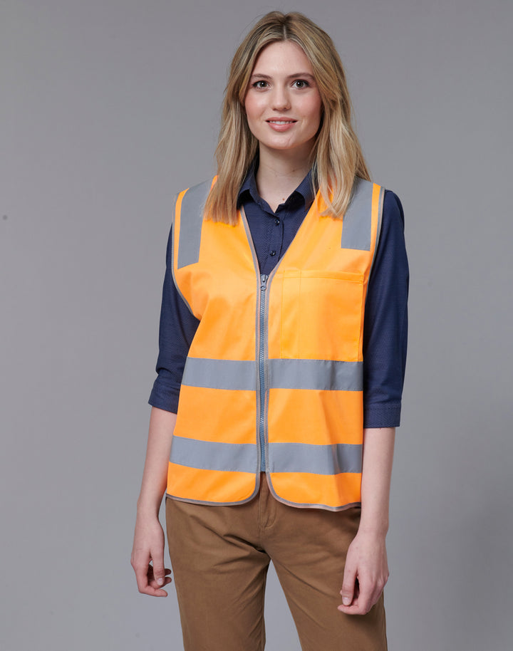 Unisex Hi-Vis Safety Vest With Reflective Tapes - SW40