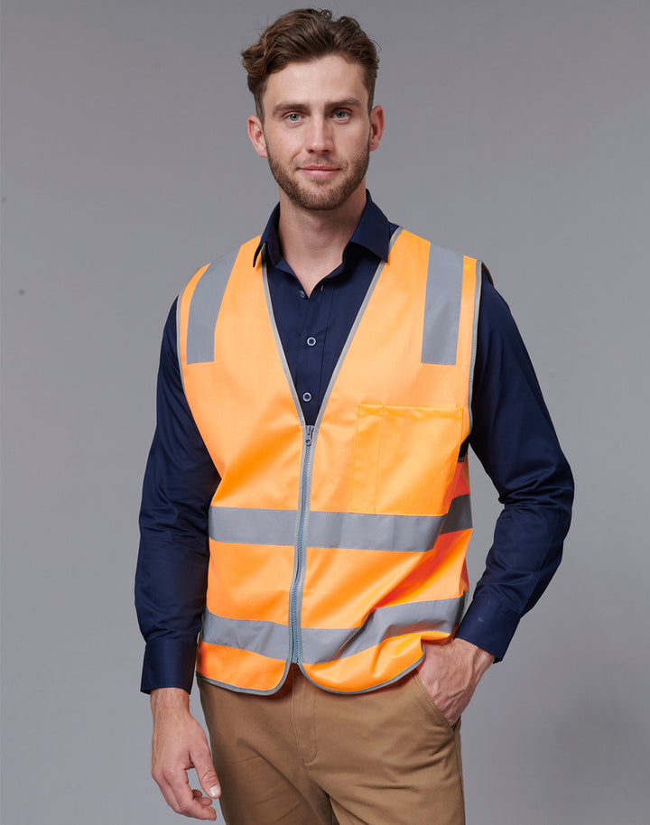 Unisex Hi-Vis Safety Vest With Reflective Tapes - SW40