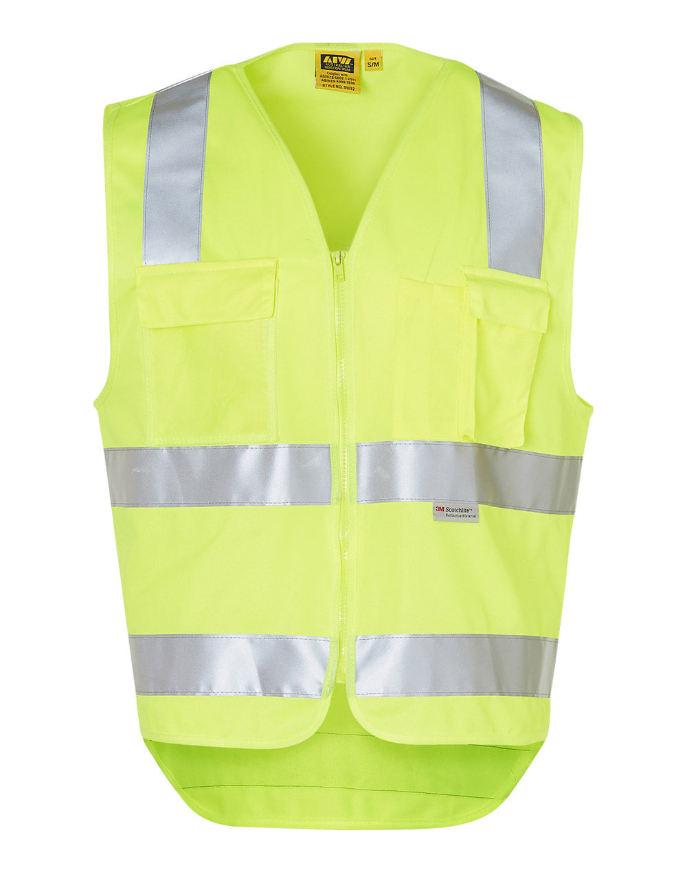 Hi-Vis Safety Vest w/ Pockets and Tape - SW42