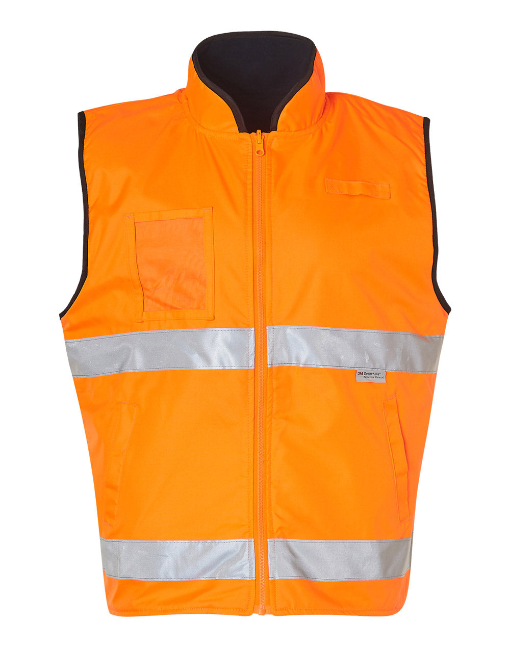 Hi Vis Mandarine Collar Vest - SW49