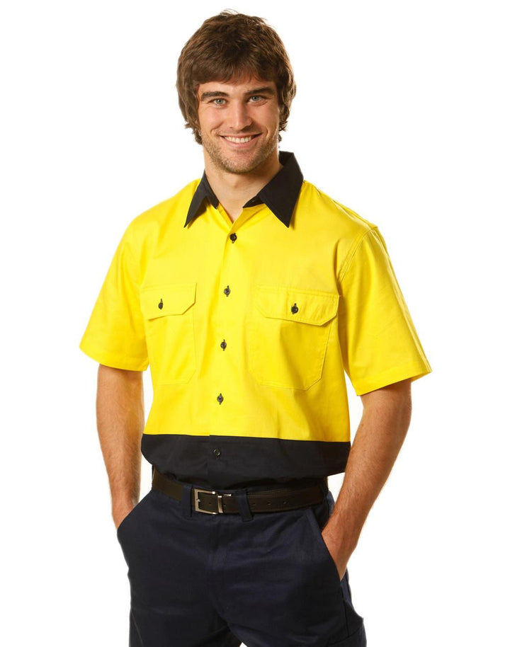 Hi Vis Two Tone Cool Breeze Short Sleeve Shirt - SW57