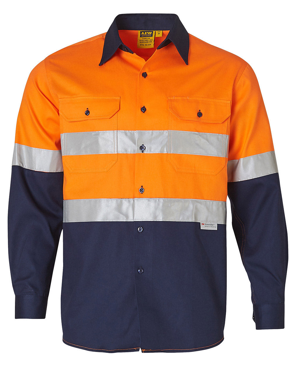 Hi Vis Long Sleeve Safety Shirt w/ Tape - SW68