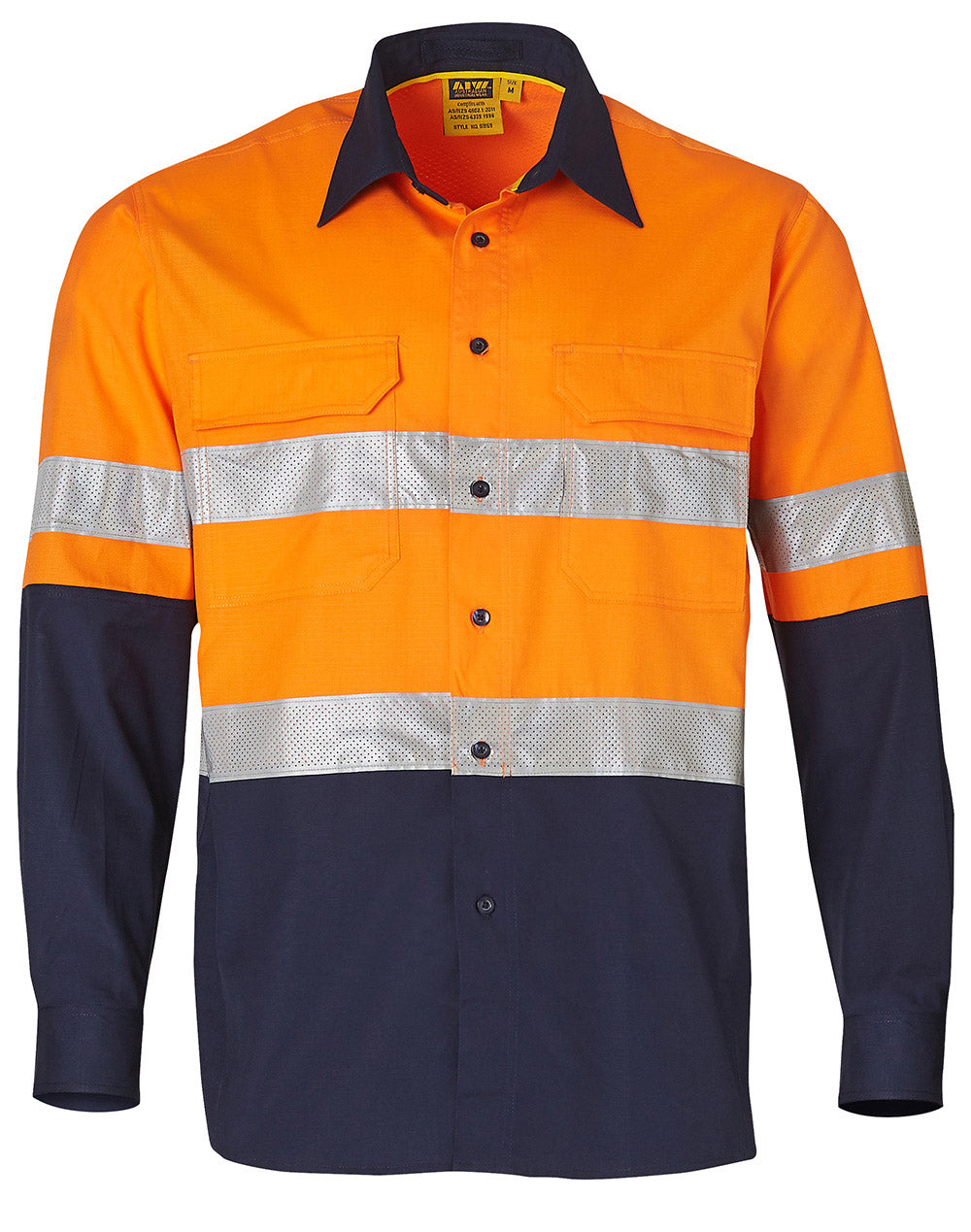 Hi Vis Cotton Rip Shirt Long Sleeve - SW69