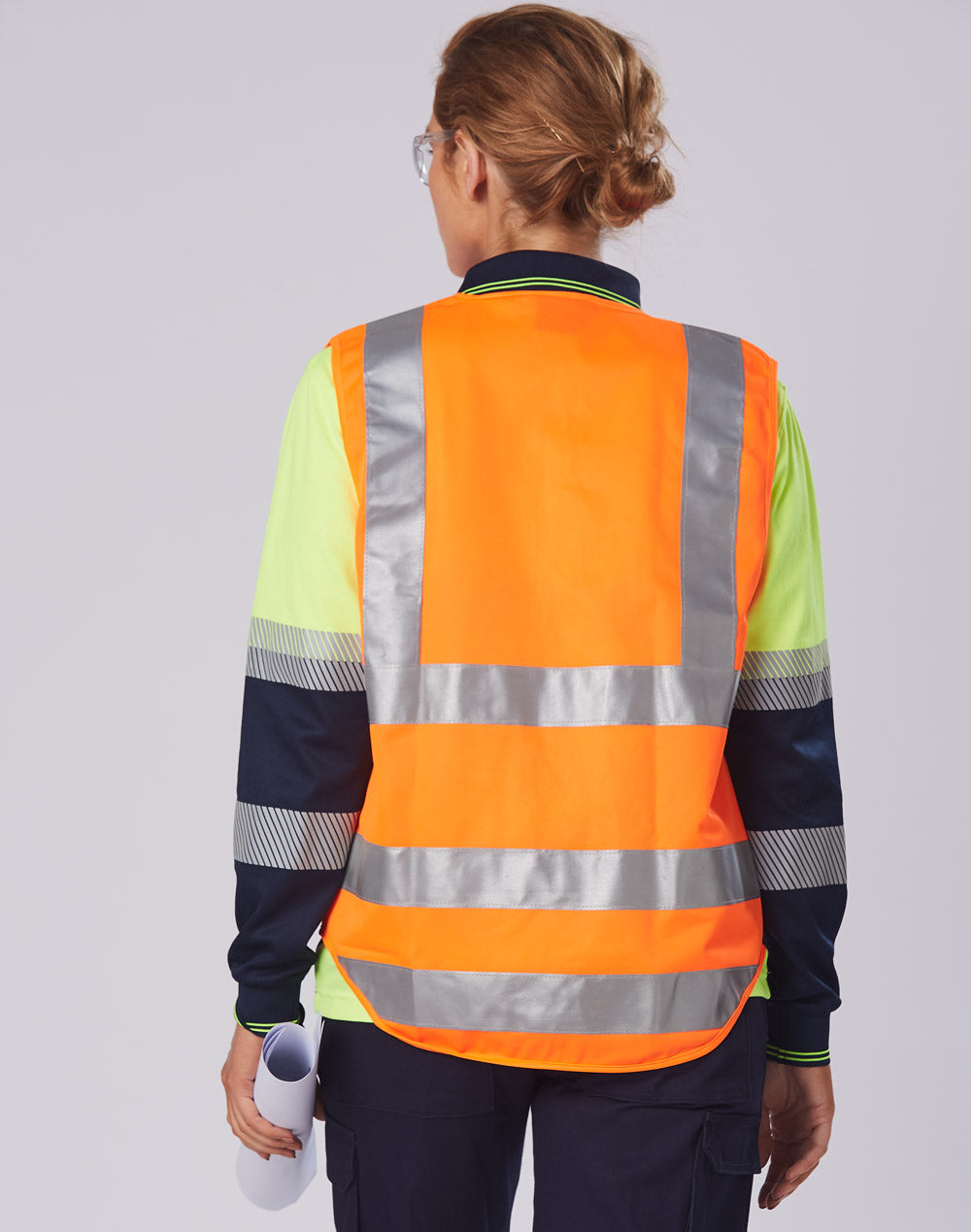 Hi-Vis Safety Vest w/ Pockets and Tape - SW42