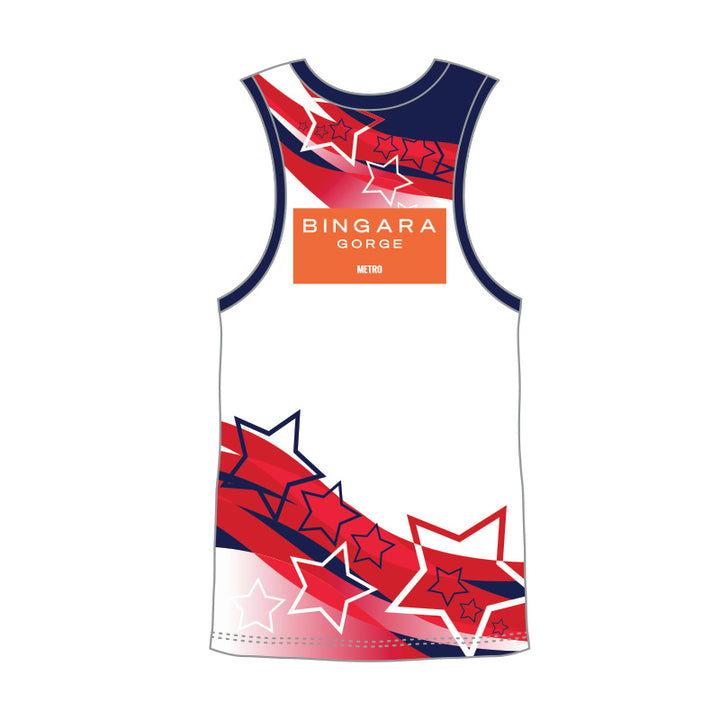 SWSAS Umpire White Netball Singlet WRS002 , MRS002