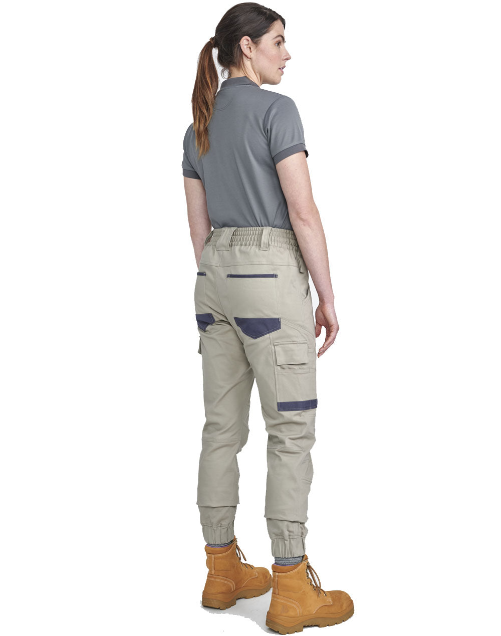 Unisex Cotton Stretch Drill Cuffed Work Pants - WP28