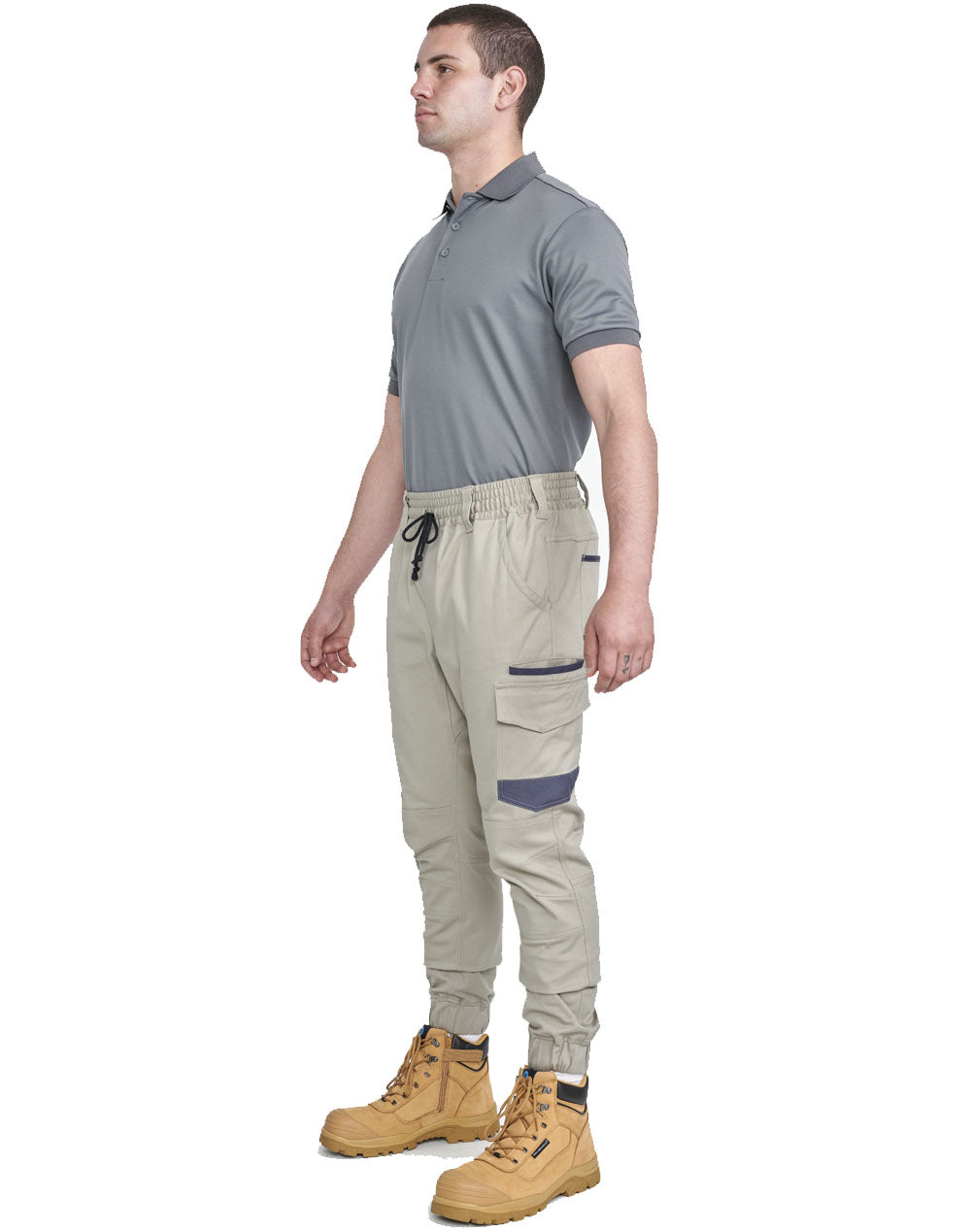 Unisex Cotton Stretch Drill Cuffed Work Pants - WP28