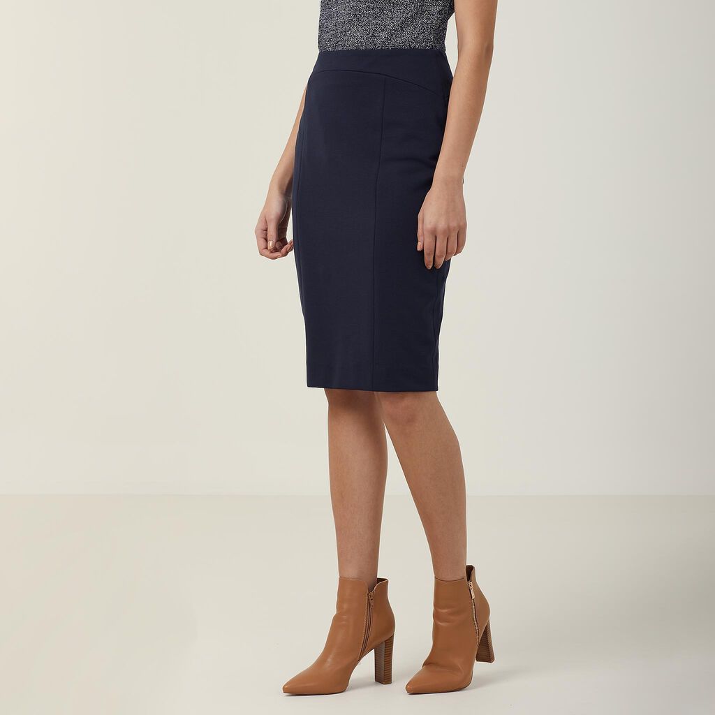 Ladies Ponte Knit Pencil Skirt - CAT2JG