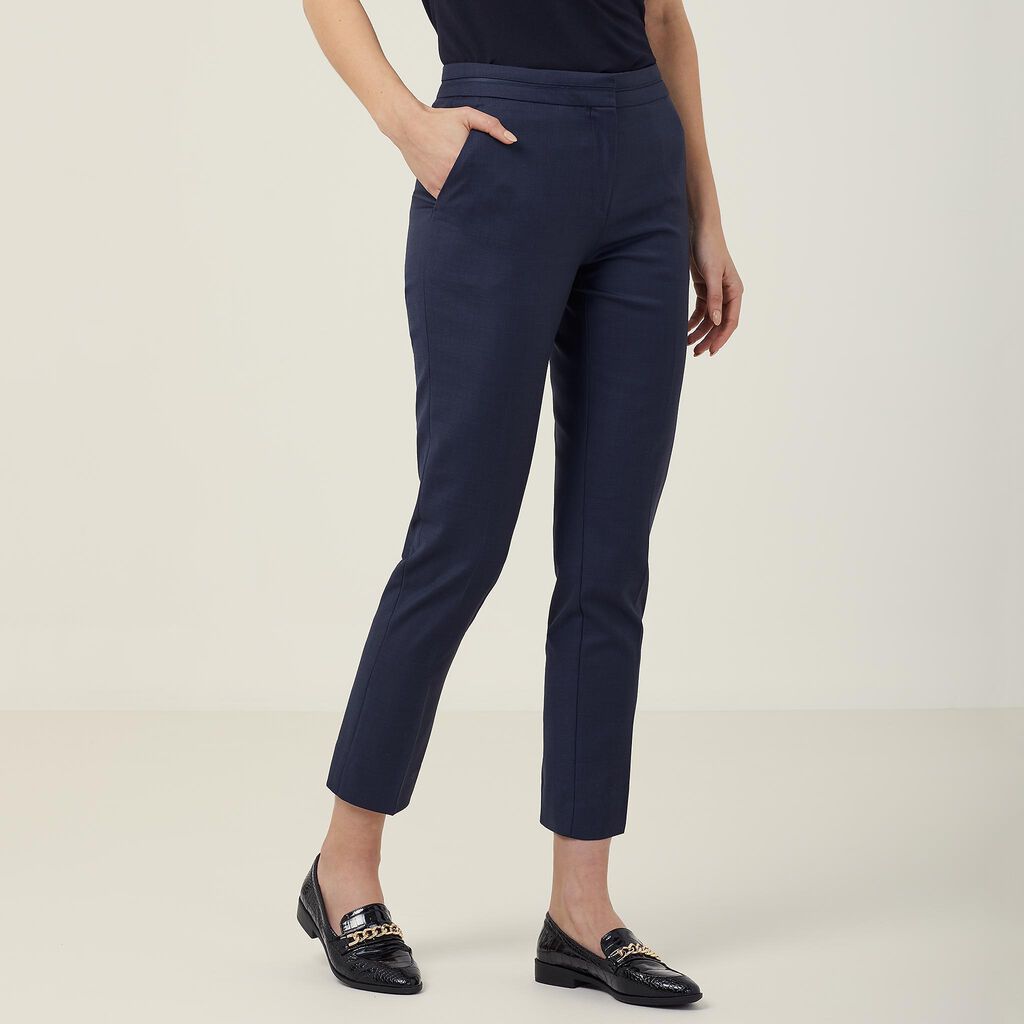 Ladies Sharkskin Slimline Detail Pant - BLN - CAT3KQ