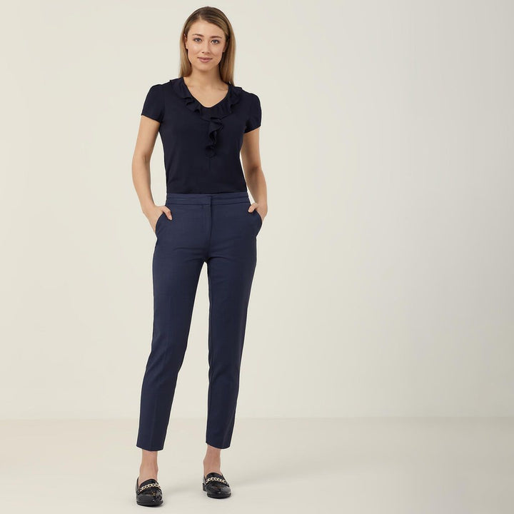 Ladies Sharkskin Slimline Detail Pant - BLN - CAT3KQ