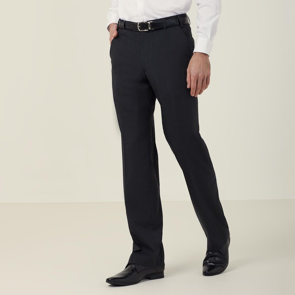 Men's Stretch Wool Blend Flat front pant - CATCED