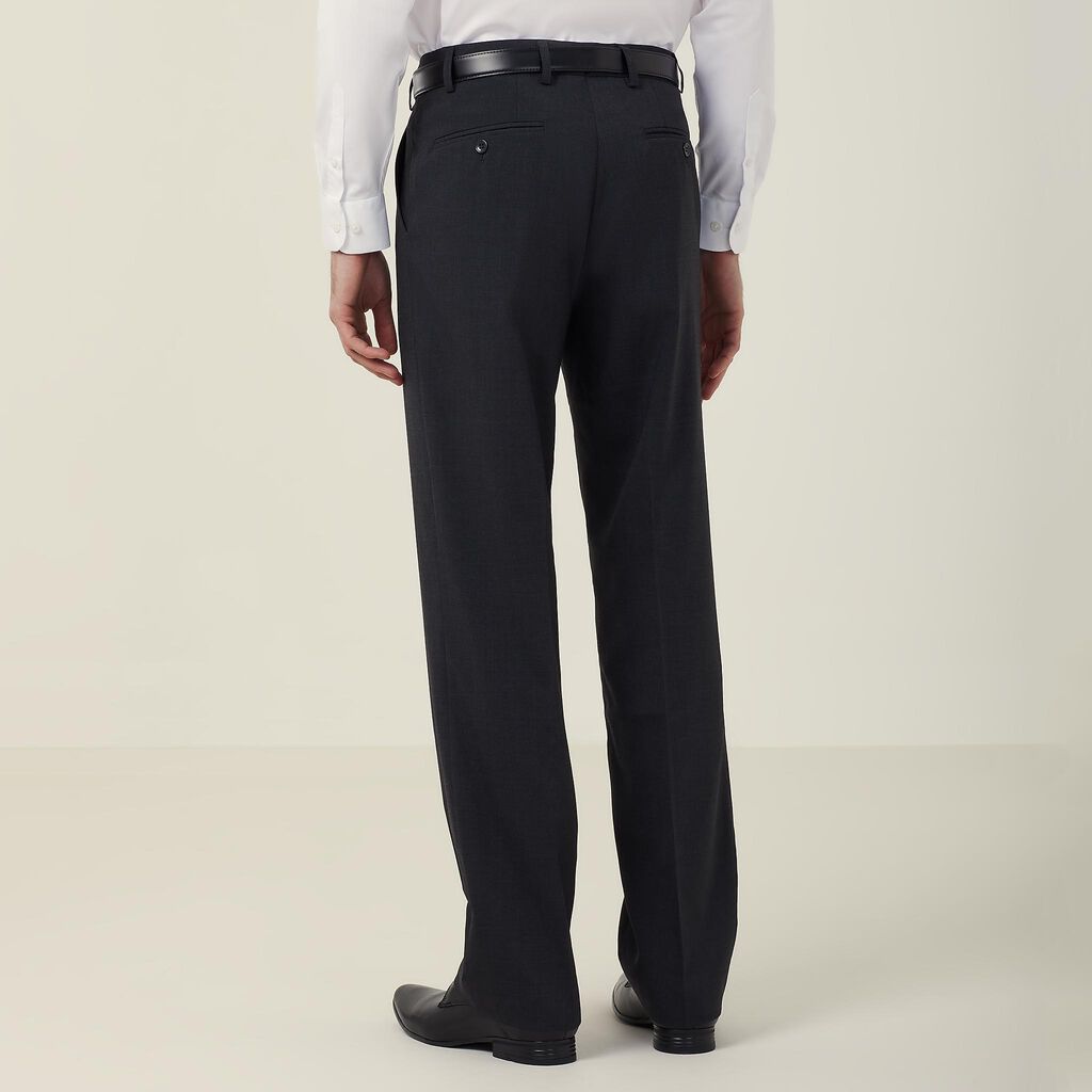 Men's Stretch Wool Blend Flat front pant - CATCED