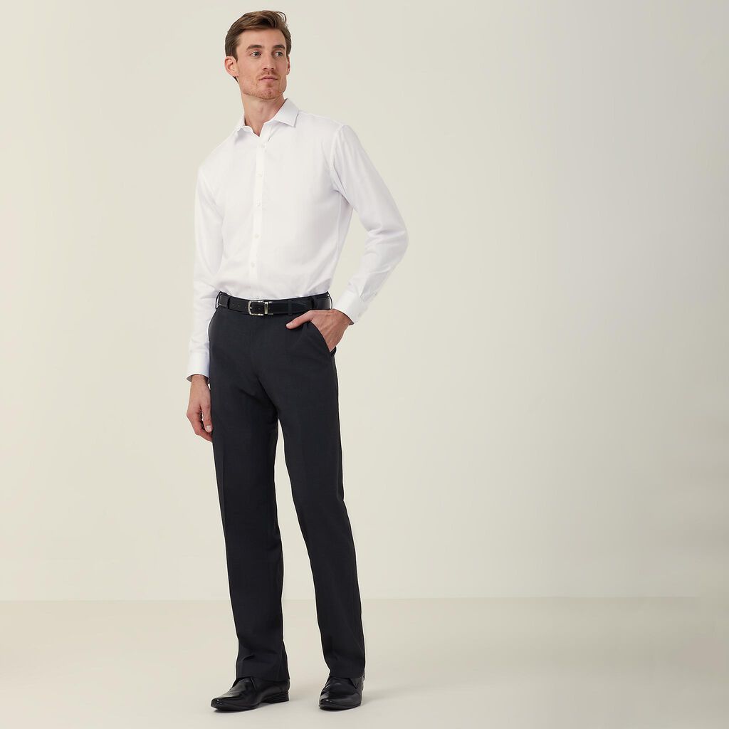 Men's Stretch Wool Blend Flat front pant - CATCED