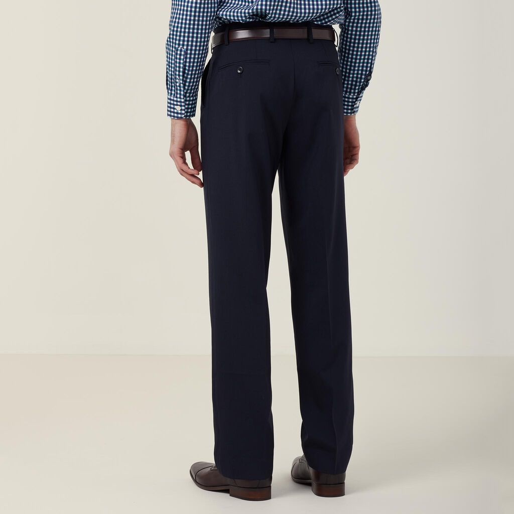 Men's Stretch Wool Blend Flat front pant - CATCED