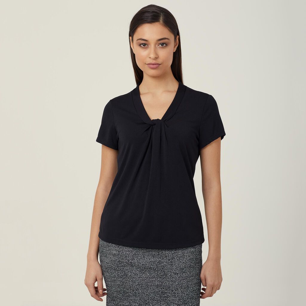 Matt Jersey Twist Neck Top - CATUFS