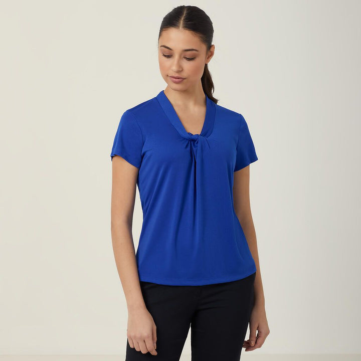 Matt Jersey Twist Neck Top - CATUFS