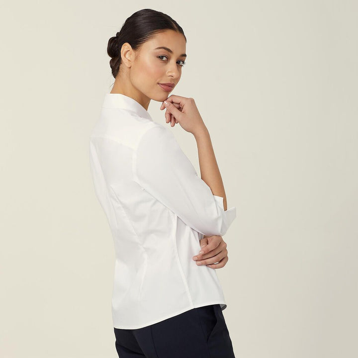 Ladies Avignon Stretch Poplin 3/4 Sleeve Shirt - CATUKY