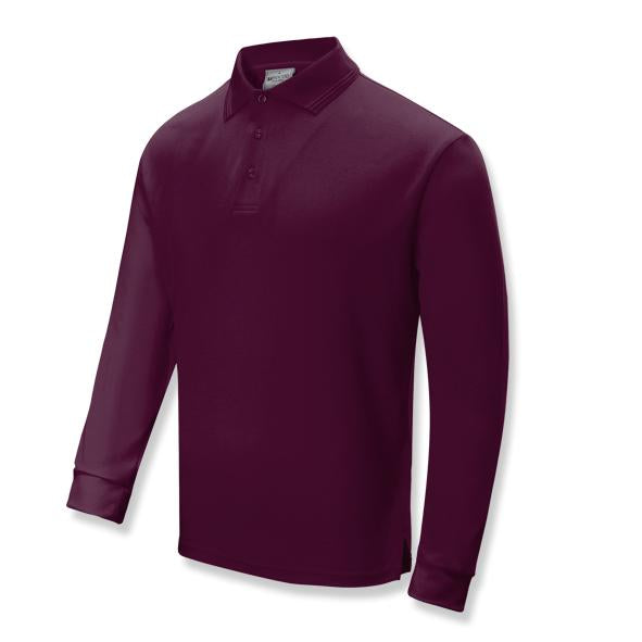 Men’s Micro Mesh Long Sleeve Polo Shirt CP1632 (9 Colours) with BA Embroidered Logo