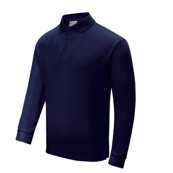 Men’s Micro Mesh Long Sleeve Polo Shirt CP1632 (9 Colours) with BA Embroidered Logo