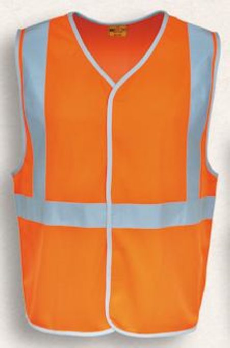 Hi Vis Vest with 'X' Pattern Reflective Tape SJ0323